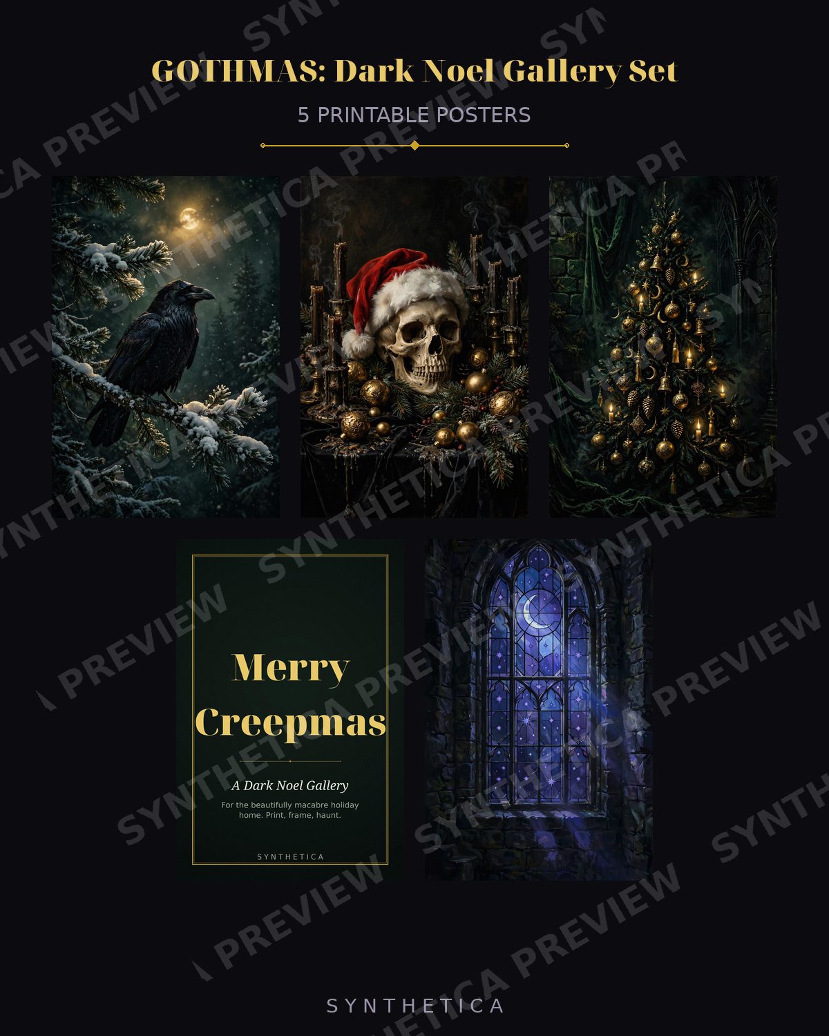 GOTHMAS: Dark Noel Gallery Set, watermarked preview
