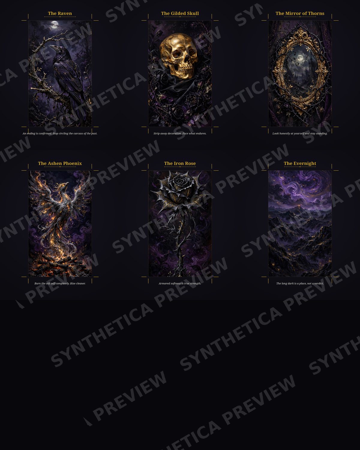 Midnight Arcana Oracle Deck, watermarked preview