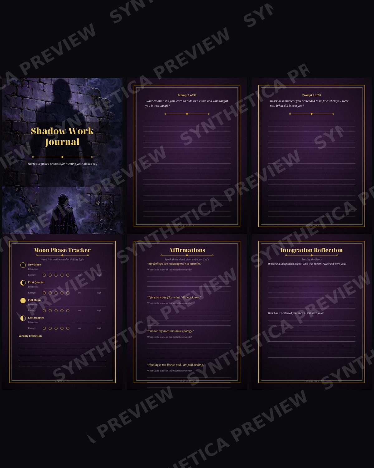 Shadow Work Journal, watermarked preview